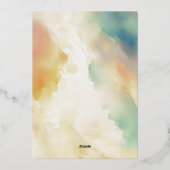 Sunflowers Fall A Little Pumpkin Baby Shower 箔招待状 (裏面)