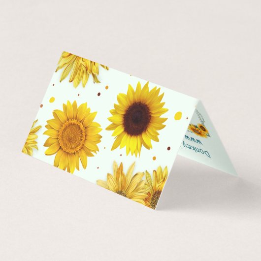 Sunflowers Farmers Market Folded Customer Thanks 名刺 (裏面)