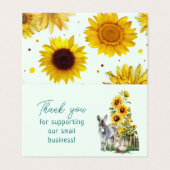 Sunflowers Farmers Market Folded Customer Thanks 名刺 (外部フラット)