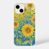Sunflowers Field Red Orange Yellow Blue Van Gogh iPhoneケース (裏面)