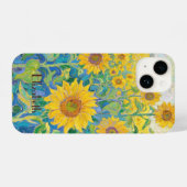 Sunflowers Field Red Orange Yellow Blue Van Gogh iPhoneケース (裏面横)