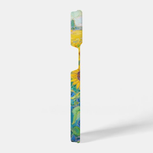 Sunflowers Field Red Orange Yellow Blue Van Gogh iPhoneケース (右側面)