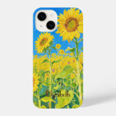 Sunflowers Field Red Orange Yellow Blue Van Gogh iPhoneケース (裏面)