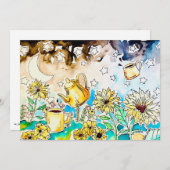 sunflowers floral art シーズンカード (正面/裏面)