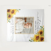 Sunflowers Floral Celebration of Life Photo タペストリー (正面(横))