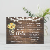 Sunflowers Food & Brews Before I do Couples Shower 招待状 (スタンド正面)