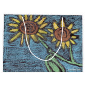 Sunflowers Forever - Kids Art for CHOC ラージペーパーバッグ (裏面)