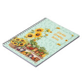 Sunflowers Garden Vegetables Custom Journal ノートブック (左側)
