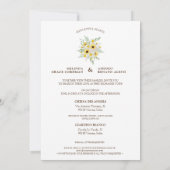 Sunflowers Garland Bouquet Be our Guest Quote  招待状 (裏面)