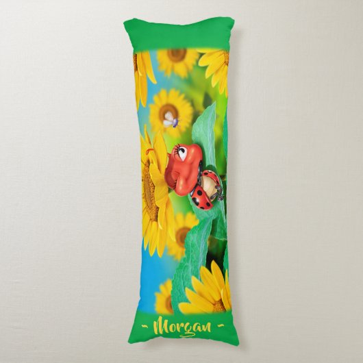 Sunflowers.Giantのカスタムの眠いてんとう虫 ボディピロー (正面縦)