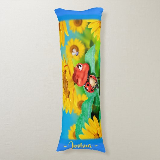 Sunflowers.Giantのカスタムの眠いてんとう虫 ボディピロー (正面縦)