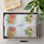 Sunflowers & Hibiscus for Scallop Shell Decoupage  薄葉紙 (ギフト)