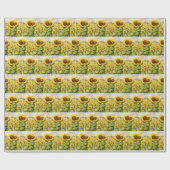 Sunflowers Hugging Each Other ラッピングペーパー (フラット)