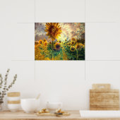 Sunflowers in a Field – ポスター (キッチン)