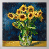 Sunflowers in a Vase After Van Gogh ポスター (正面)