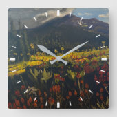 Sunflowers in the Mountains, by Gary Poling スクエア壁時計 (正面)