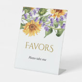 Sunflowers & Lavender Favor Table Top Sign 台座サイン (正面)