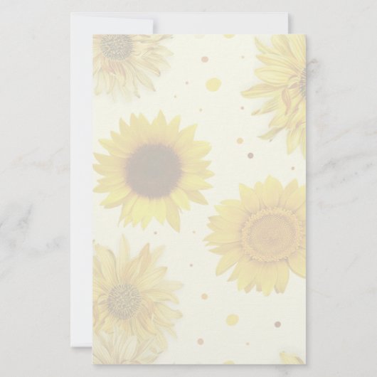 Sunflowers Lined Monogram Writing Paper 便箋 (裏面)