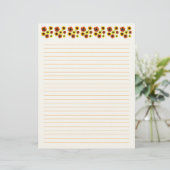 Sunflowers Lined Stationery Paper レターヘッド (スタンド正面)