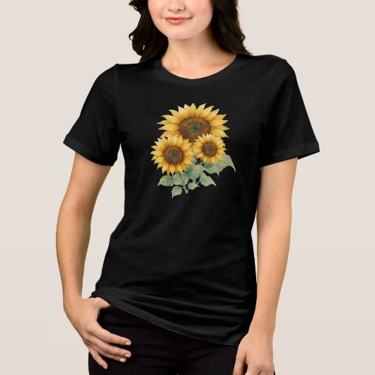 Sunflowers lover gift トライブレンドＴシャツ (正面)