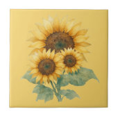 Sunflowers lover gift Ceramic Tile タイル (正面)