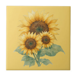 Sunflowers lover gift Ceramic Tile タイル