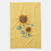 Sunflowers lovers gift キッチンタオル (縦)