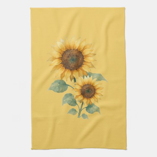 Sunflowers lovers gift キッチンタオル (縦)