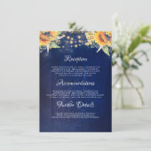 Sunflowers Navy素朴の結婚詳細情報 エンクロージャーカード (スタンド正面)