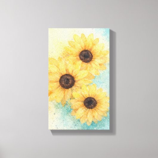 Sunflowers on Canvas キャンバスプリント (正面)