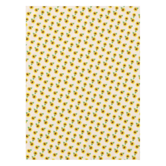 Sunflowers on Light Beige テーブルクロス (正面)
