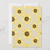 Sunflowers on Mason Jar Birthday Party招待 招待状 (裏面)