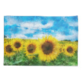 Sunflowers painting 枕カバー (裏面)