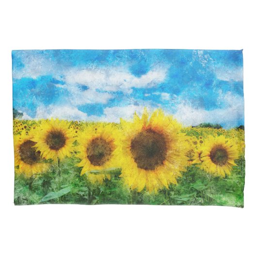 Sunflowers painting 枕カバー (正面)