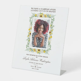 Sunflowers Photo Remembrance Wedding Dear Ones 台座サイン