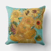 Sunflowers, Post Impressionist Still Life Painting クッション (正面)