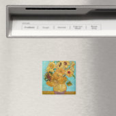 Sunflowers, Post Impressionist Still Life Painting マグネット (インサイチュ (食洗機))