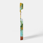 Sunflowers Red Orange Yellow Blue Van Gogh iPhoneケース (左側面)