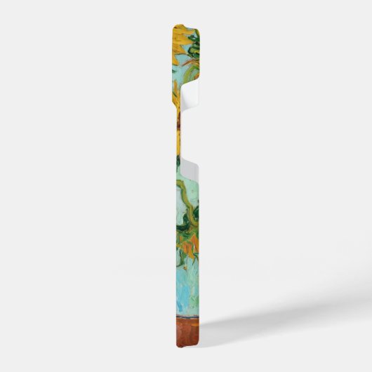 Sunflowers Red Orange Yellow Blue Van Gogh iPhoneケース (左側面)