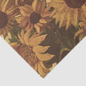 Sunflowers retro vintage backdrop 薄葉紙 (詳細)