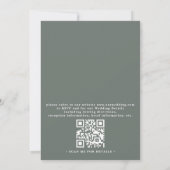 Sunflowers Rutic Country Elegant QR Code Wedding 招待状 (裏面)