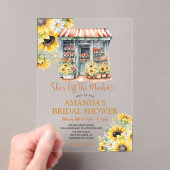 Sunflowers She's Off The Market Bridal Shower アクリル招待状 (インサイチュ (ポータブル))