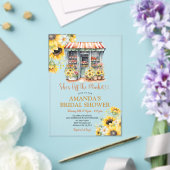 Sunflowers She's Off The Market Bridal Shower アクリル招待状 (インサイチュ (ウェディング))