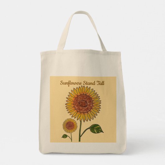 Sunflowers Stand Tall  トートバッグ (裏面)