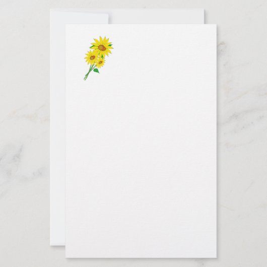 Sunflowers Stationery Paper 便箋 (正面)