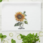 "Sunflowers" Sunflower キッチンタオル (折り畳み)