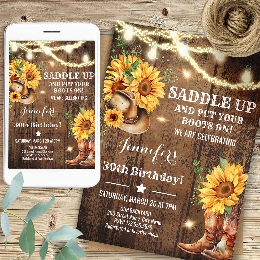 Sunflowers Sunflowers Birthday 招待状