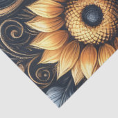 Sunflowers & Swirls Navy Blue Gold Decoupage  薄葉紙 (詳細)