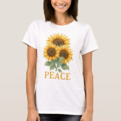 Sunflowers symbol of Peace Tシャツ (正面)