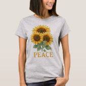 Sunflowers symbol of Peace Tシャツ (正面)